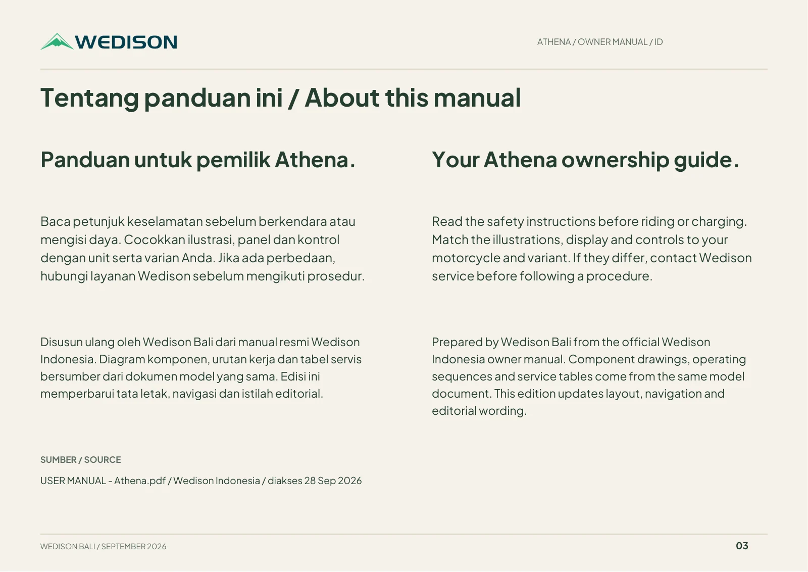 Tentang panduan ini / About this manual / Halaman 3