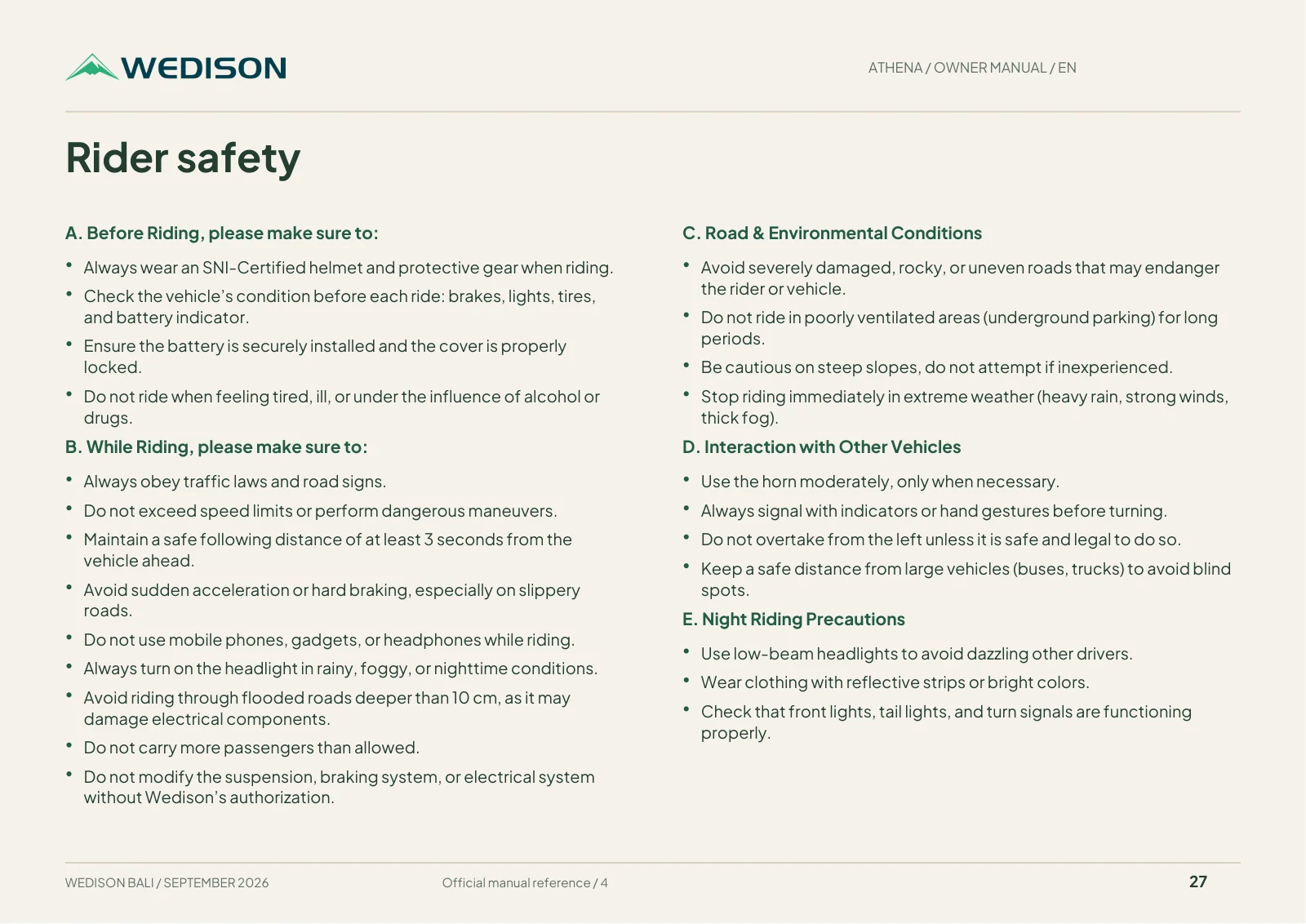 Rider safety / Halaman 27