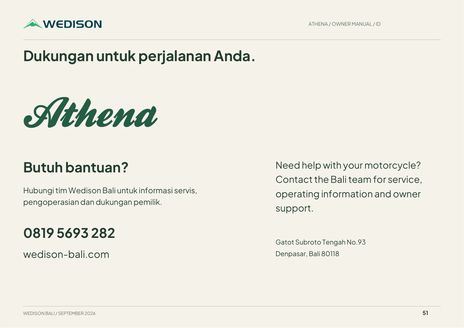 Dukungan untuk perjalanan Anda. / Halaman 51
