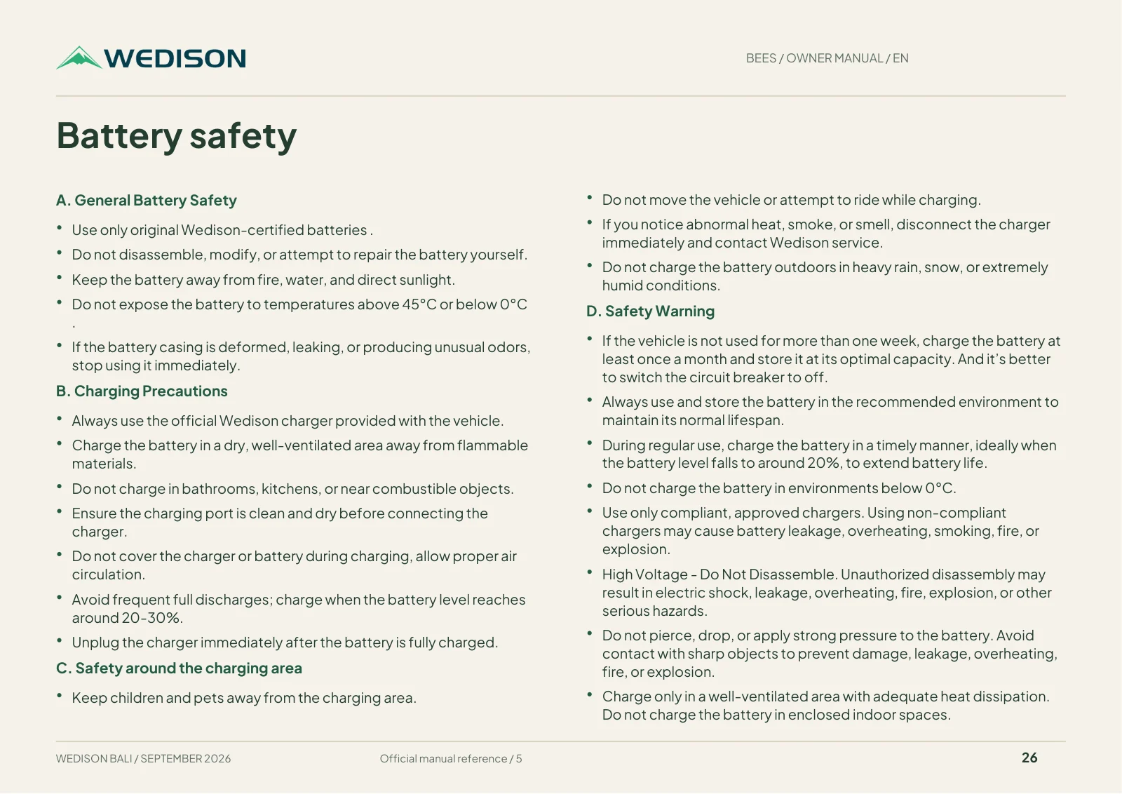 Battery safety / Halaman 26