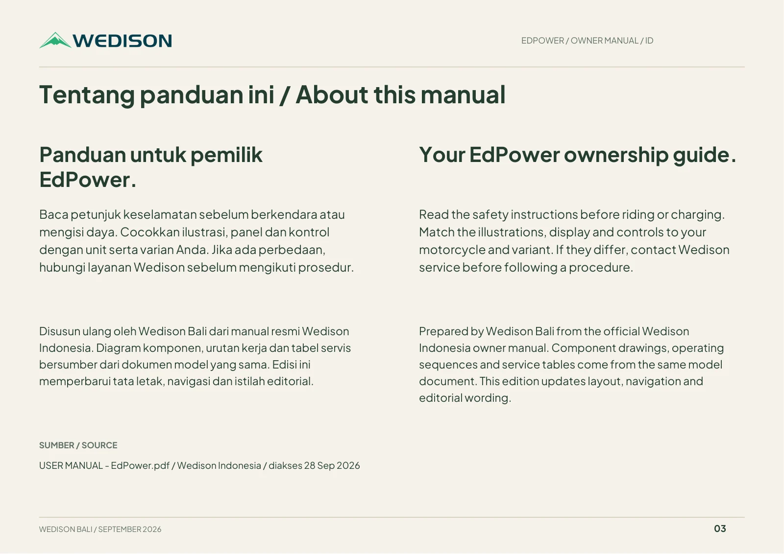 Tentang panduan ini / About this manual / Halaman 3