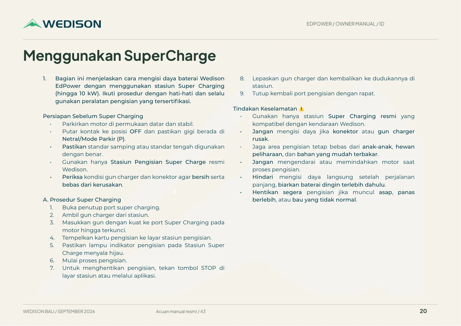 Menggunakan SuperCharge / Halaman 20