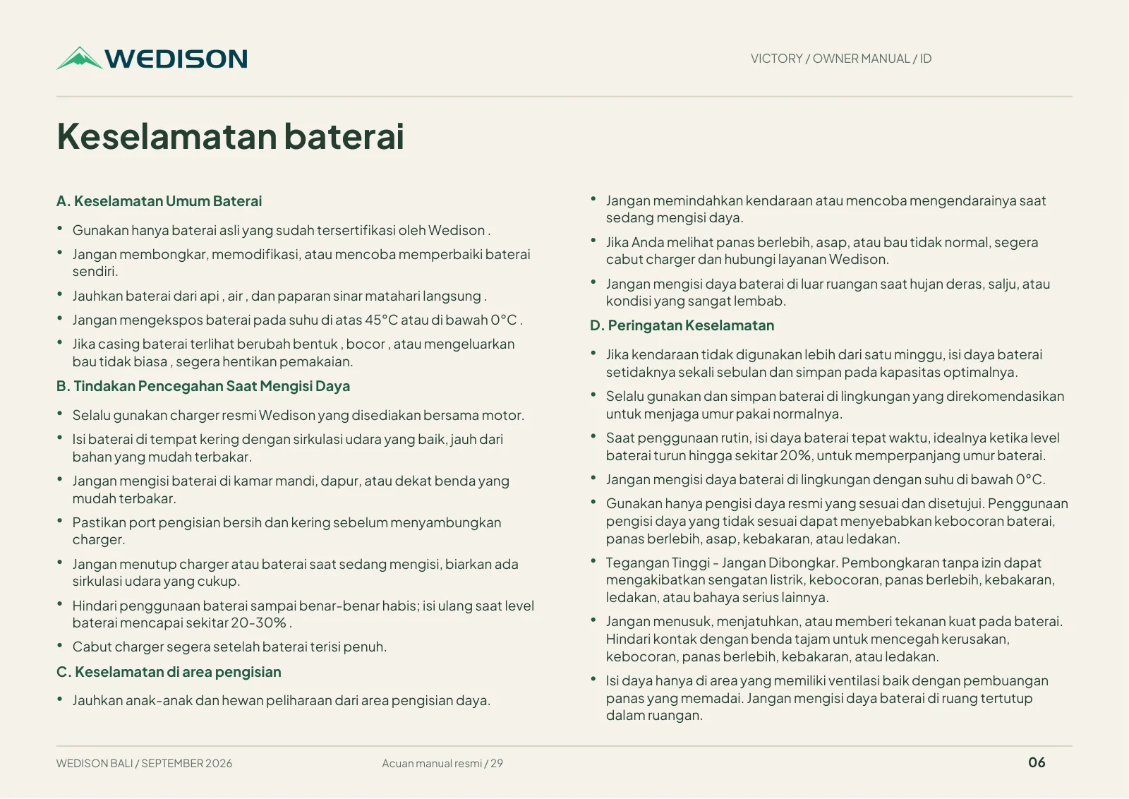 Keselamatan baterai / Halaman 6