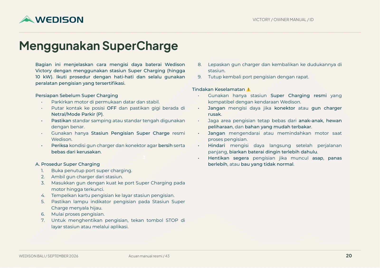 Menggunakan SuperCharge / Halaman 20
