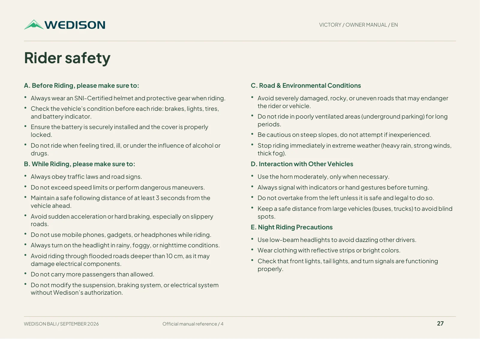 Rider safety / Halaman 27