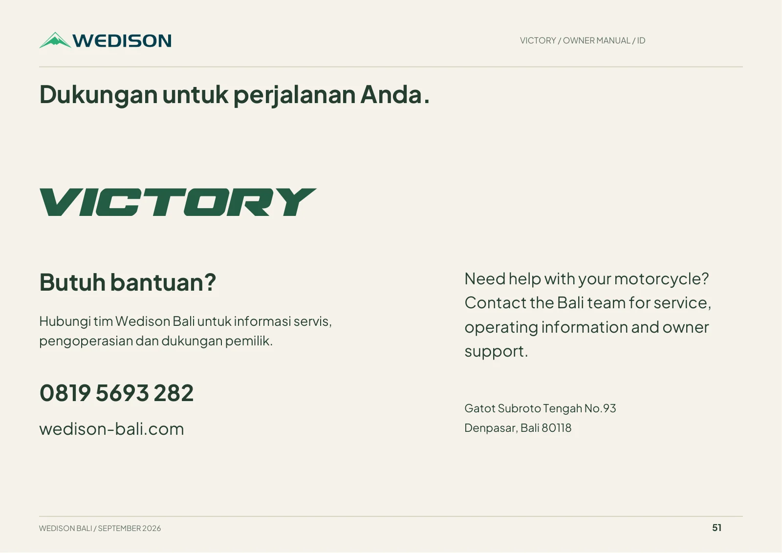 Dukungan untuk perjalanan Anda. / Halaman 51
